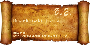 Brandeiszki Eszter névjegykártya
